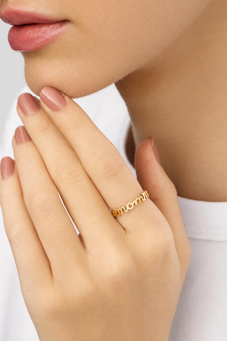 For My Mom ring - forgyldt